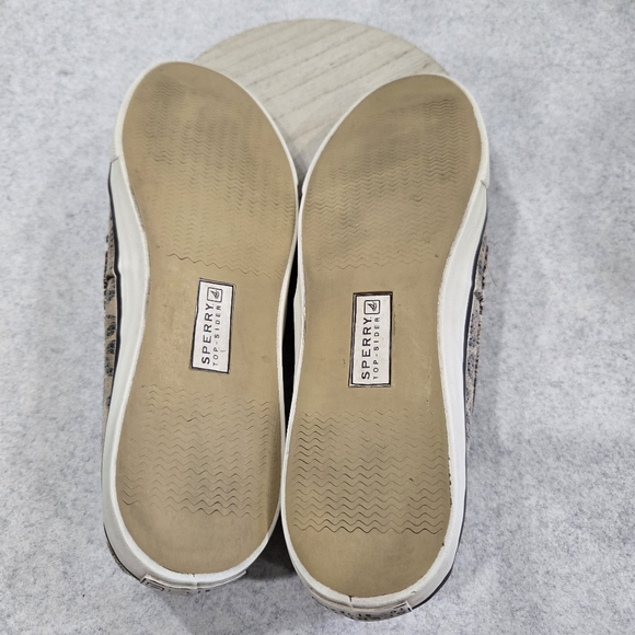 🐢 Sperry Top Sider Sequin Animal Print Boat Shoes Size 9 - Picture 12 of 12